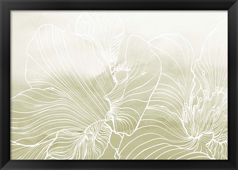 Framed Golden Florals Print