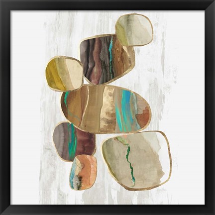 Framed Glided Stones II Print