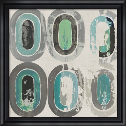 Framed Concentric Emotion I Print