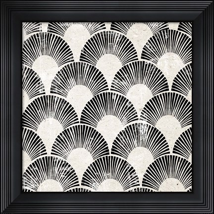 Framed White Art Deco III Print