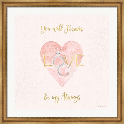 Framed All You Need is Love XI Pink Print