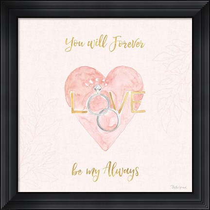 Framed All You Need is Love XI Pink Print