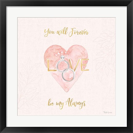 Framed All You Need is Love XI Pink Print