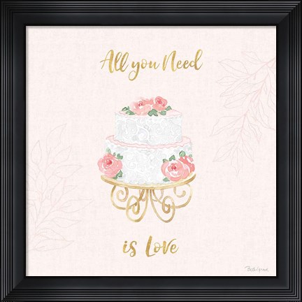 Framed All You Need is Love IX Pink Print