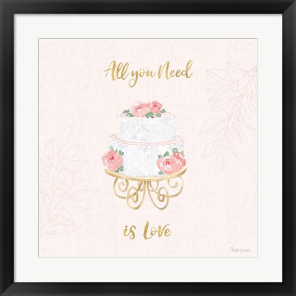 Framed All You Need is Love IX Pink Print