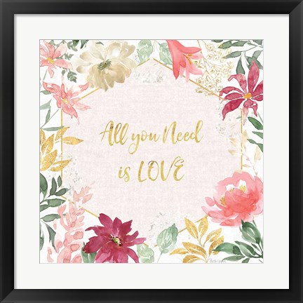 Framed All You Need is Love III Print