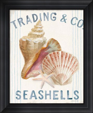Framed Floursack Nautical XIV Print