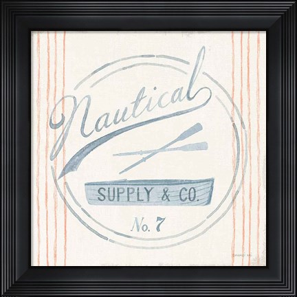 Framed Floursack Nautical IX Boat Print
