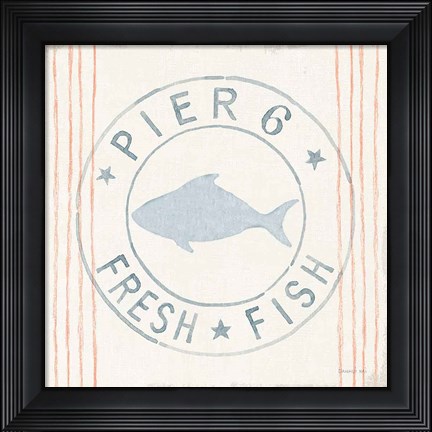 Framed Floursack Nautical VIII Fish Print