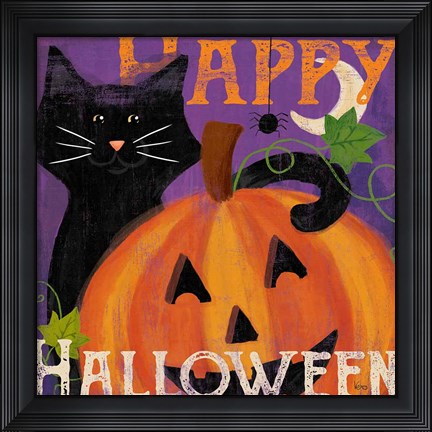 Framed Festive Felines II Print