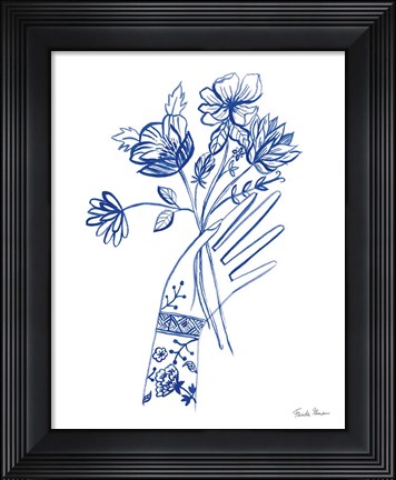 Framed Floral Hand III Print