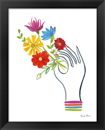 Framed Floral Hand II Print