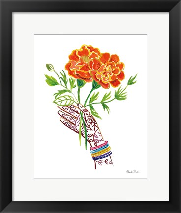 Framed Floral Hand I Print