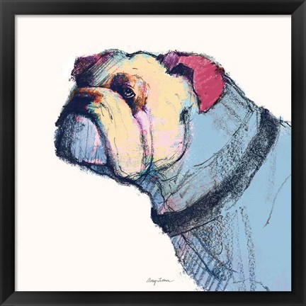 Framed Castor Watercolor Pastel Print
