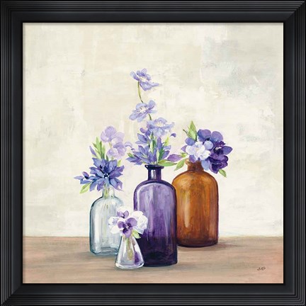 Framed Windowsill Garden I Print