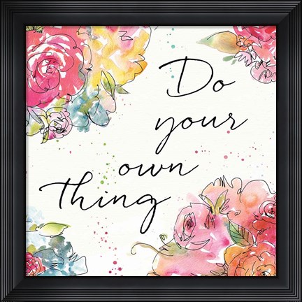 Framed Floral Figures X Print