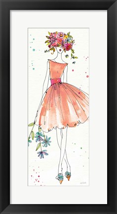 Framed Floral Figures VIII Print
