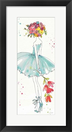 Framed Floral Figures VI Print