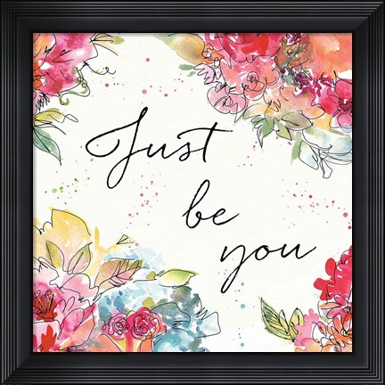 Framed Floral Figures IX Print