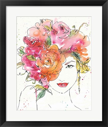 Framed Floral Figures IV Print