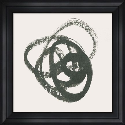 Framed Scribbly Black III Print