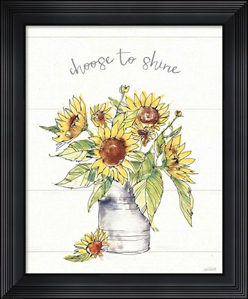Framed Sunflower Fields I Print
