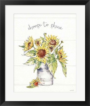 Framed Sunflower Fields I Print