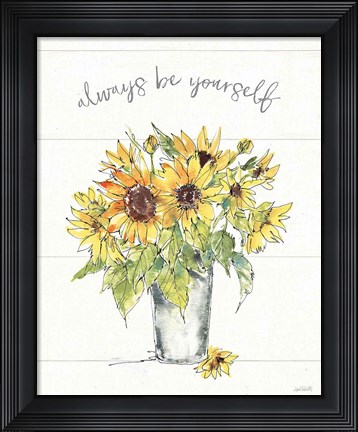 Framed Sunflower Fields II Print