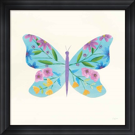 Framed Butterfly Garden IV Print