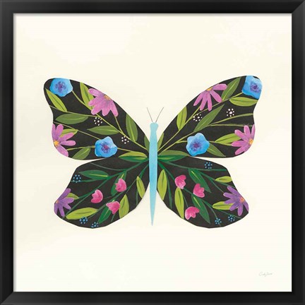 Framed Butterfly Garden III Print