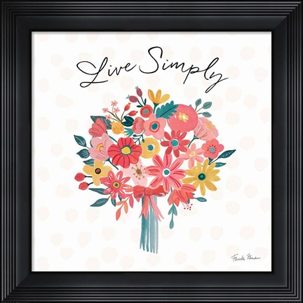Framed Bright Petals III Print