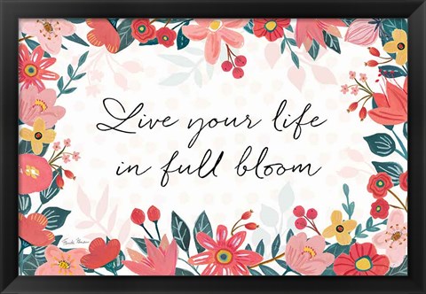 Framed Bright Petals I Print