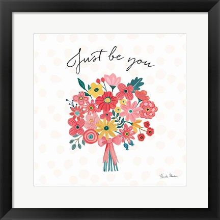 Framed Bright Petals II Print