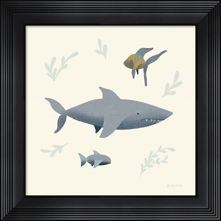 Framed Ocean Life Shark Print