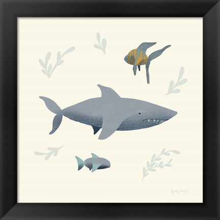 Framed Ocean Life Shark Print