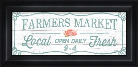 Framed Pastel Flower Market VII Print
