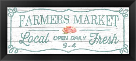 Framed Pastel Flower Market VII Print