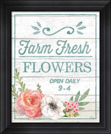 Framed Pastel Flower Market IV Print
