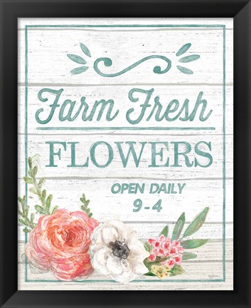 Framed Pastel Flower Market IV Print