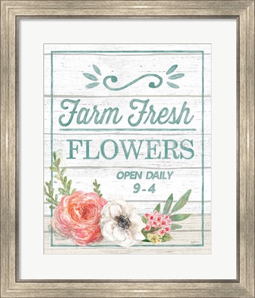 Framed Pastel Flower Market IV Print