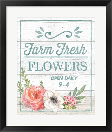 Framed Pastel Flower Market IV Print