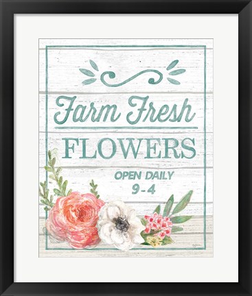 Framed Pastel Flower Market IV Print