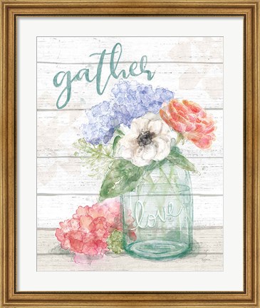 Framed Pastel Flower Market III Print