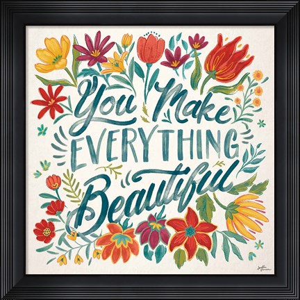 Framed Happy Thoughts V Print