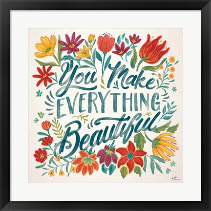 Framed Happy Thoughts V Print