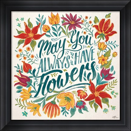 Framed Happy Thoughts IV Print