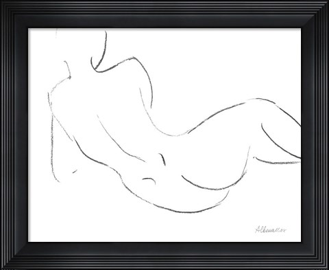 Framed Nude Sketch III Print