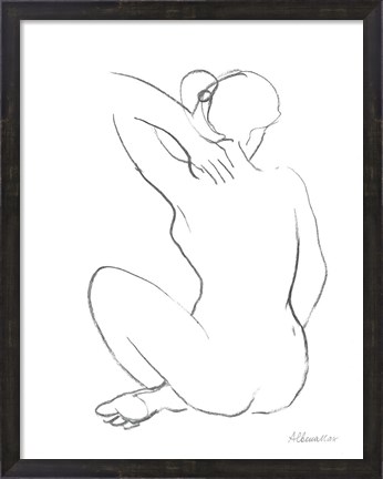 Framed Nude Sketch I Print