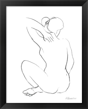 Framed Nude Sketch I Print