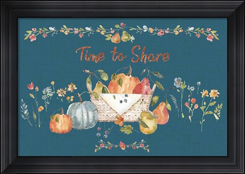 Framed Time to Share I Blue Print